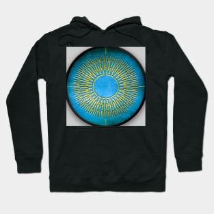 golden sun on  blue sky Hoodie